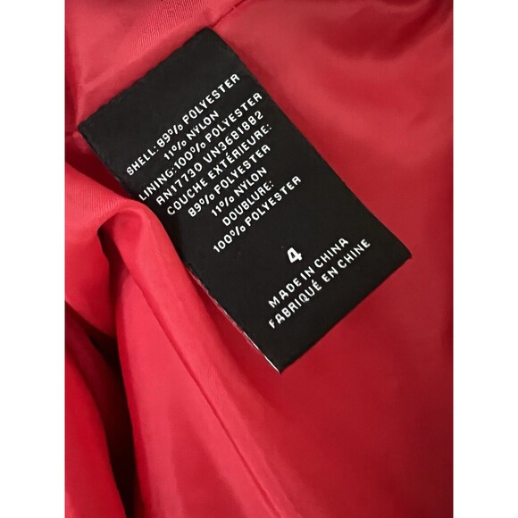 Prabal Gurung Fit Flare Party Dress 4 Red Lined Stretch Polyester Knee Length - Picture 5 of 8